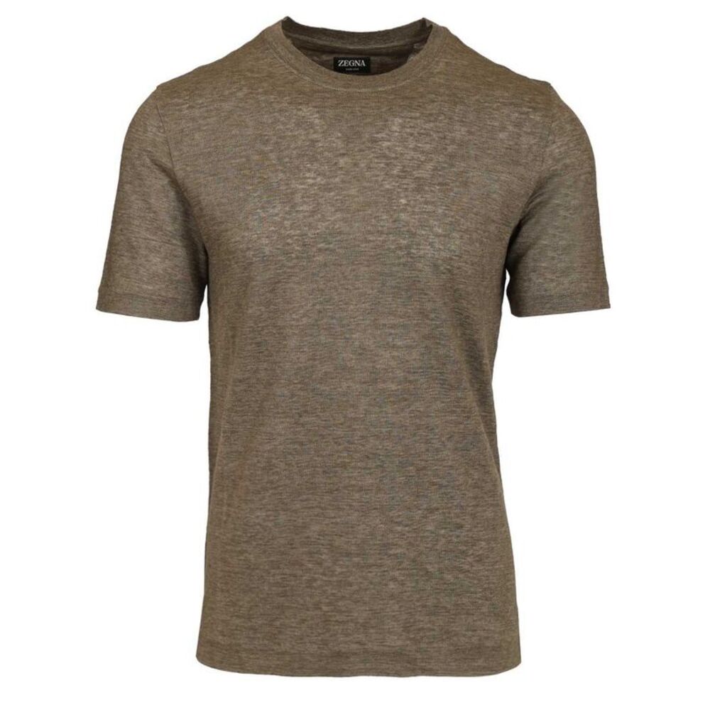 Zegna Men Linen T-Shirt.
